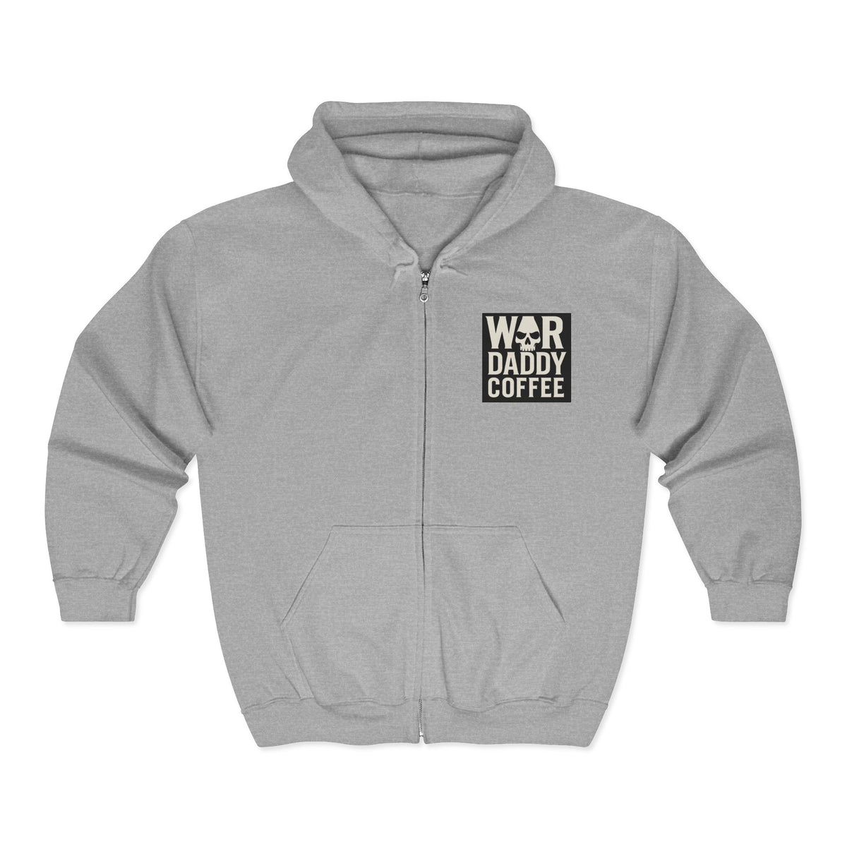 War Daddy Coffee Zip Hoodie — Patriotic Military Coffee Lover Full‑Zip Sweatshirt