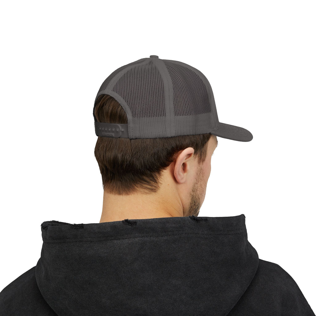 War, Daddy, Coffee Trucker Hat - Vintage Military Skull Snapback Cap