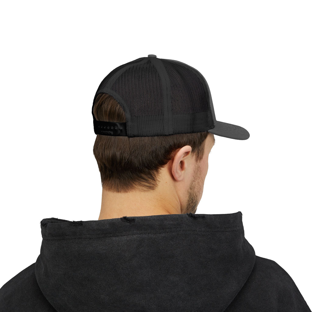 War, Daddy, Coffee Trucker Hat - Vintage Military Skull Snapback Cap