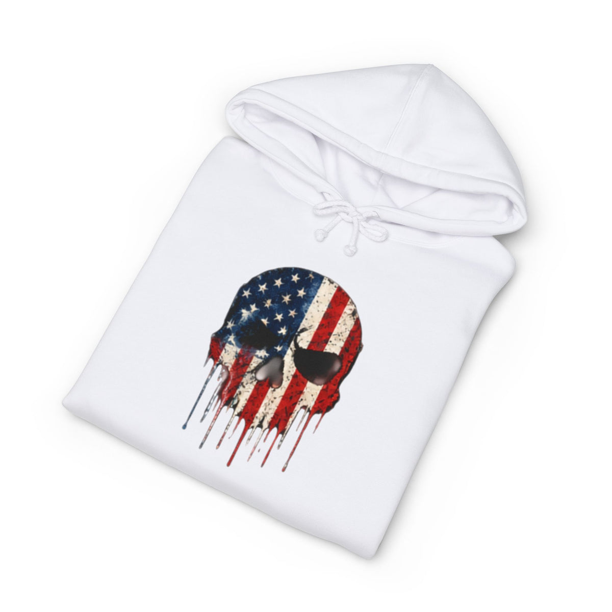 American Flag Skull Hoodie – Drip USA Patriotic Pullover