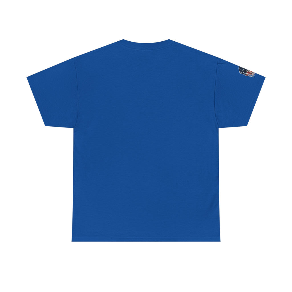 Patriotic Cowboy Skull T-Shirt — "Warrior Coffee" Graphic Tee