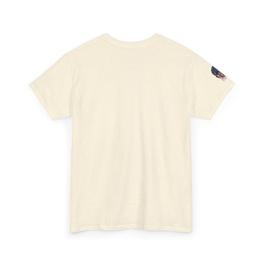 Patriotic Cowboy Skull T-Shirt — "Warrior Coffee" Graphic Tee