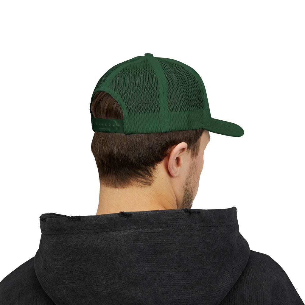 War, Daddy, Coffee Trucker Hat - Vintage Military Skull Snapback Cap