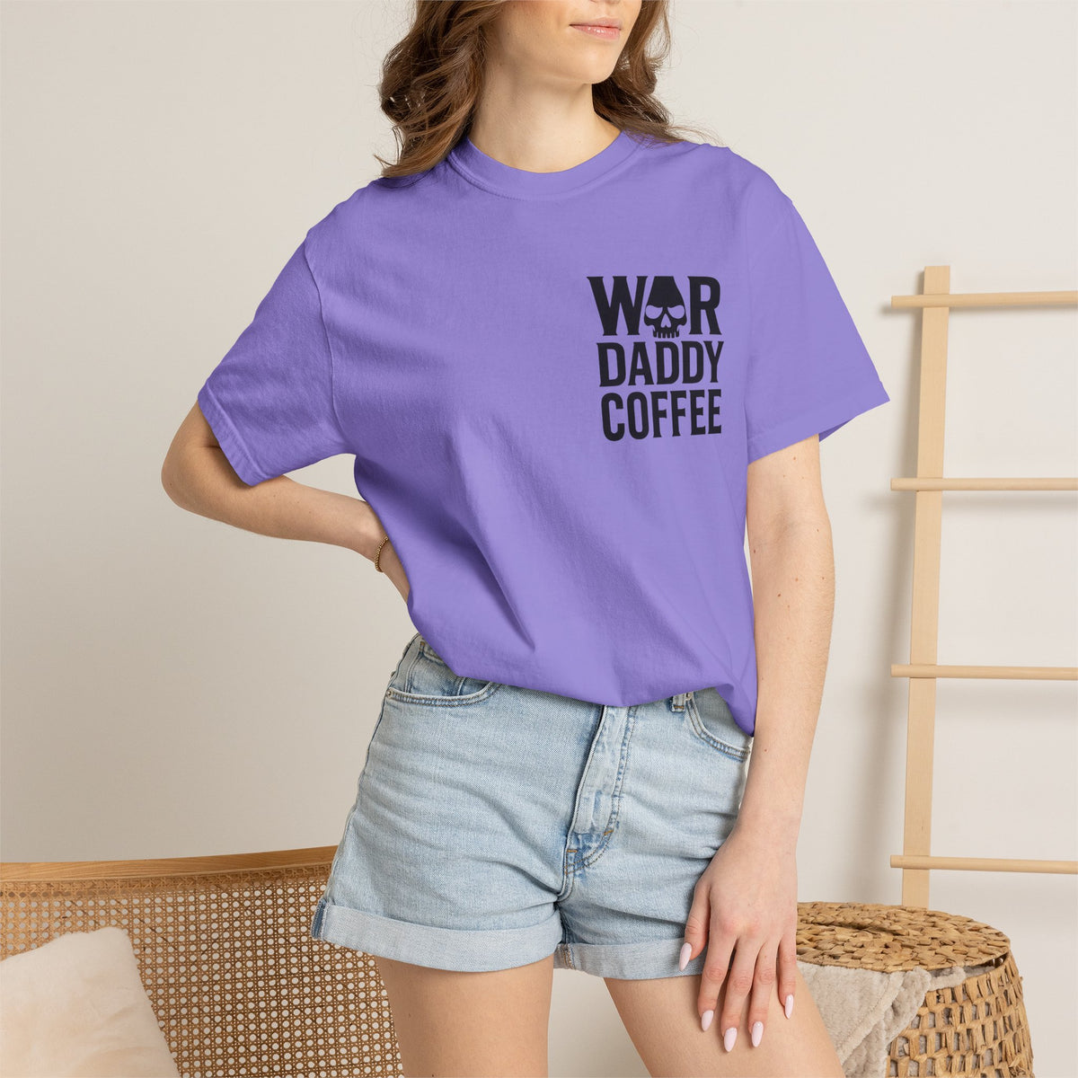 War Daddy Coffee T-Shirt — Military Skull Coffee Tee