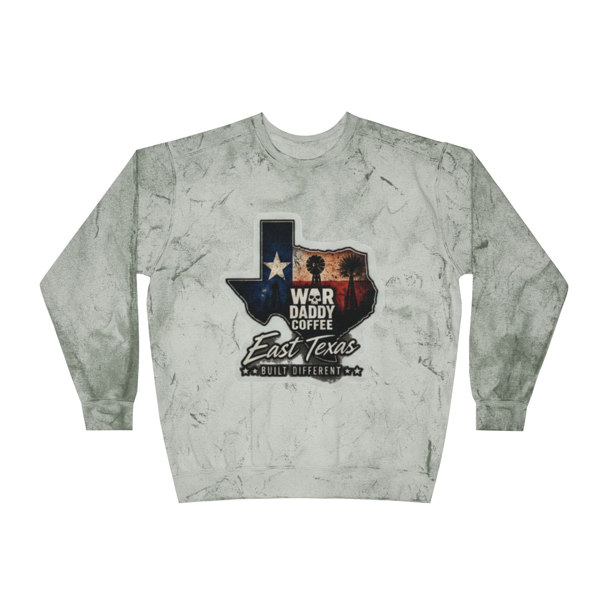 East Texas Flag Crewneck Sweatshirt – WBR Daddy Coffee Logo Color Blast