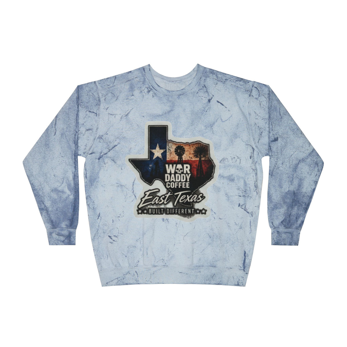 East Texas Flag Crewneck Sweatshirt – WBR Daddy Coffee Logo Color Blast