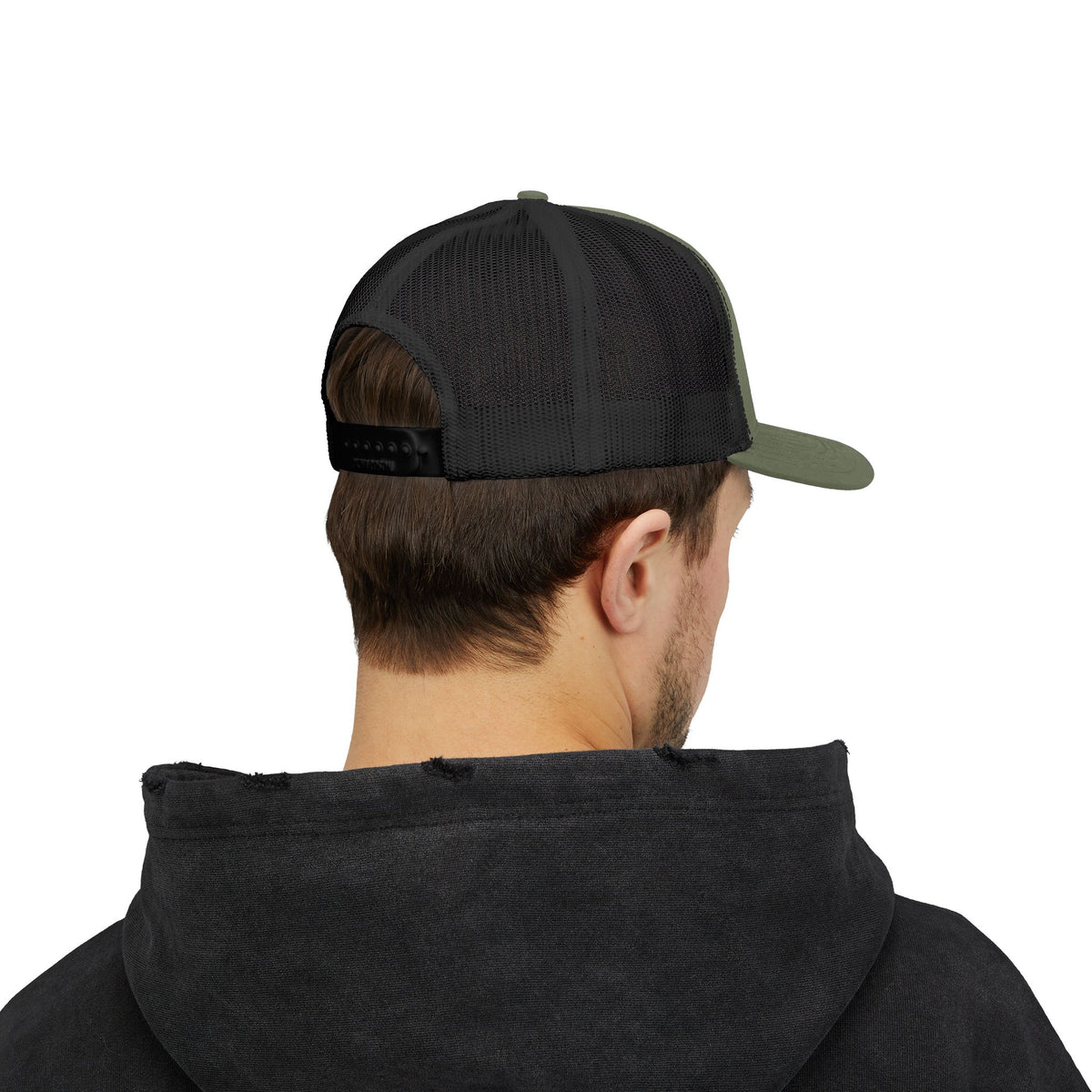 War, Daddy, Coffee Trucker Hat - Vintage Military Skull Snapback Cap