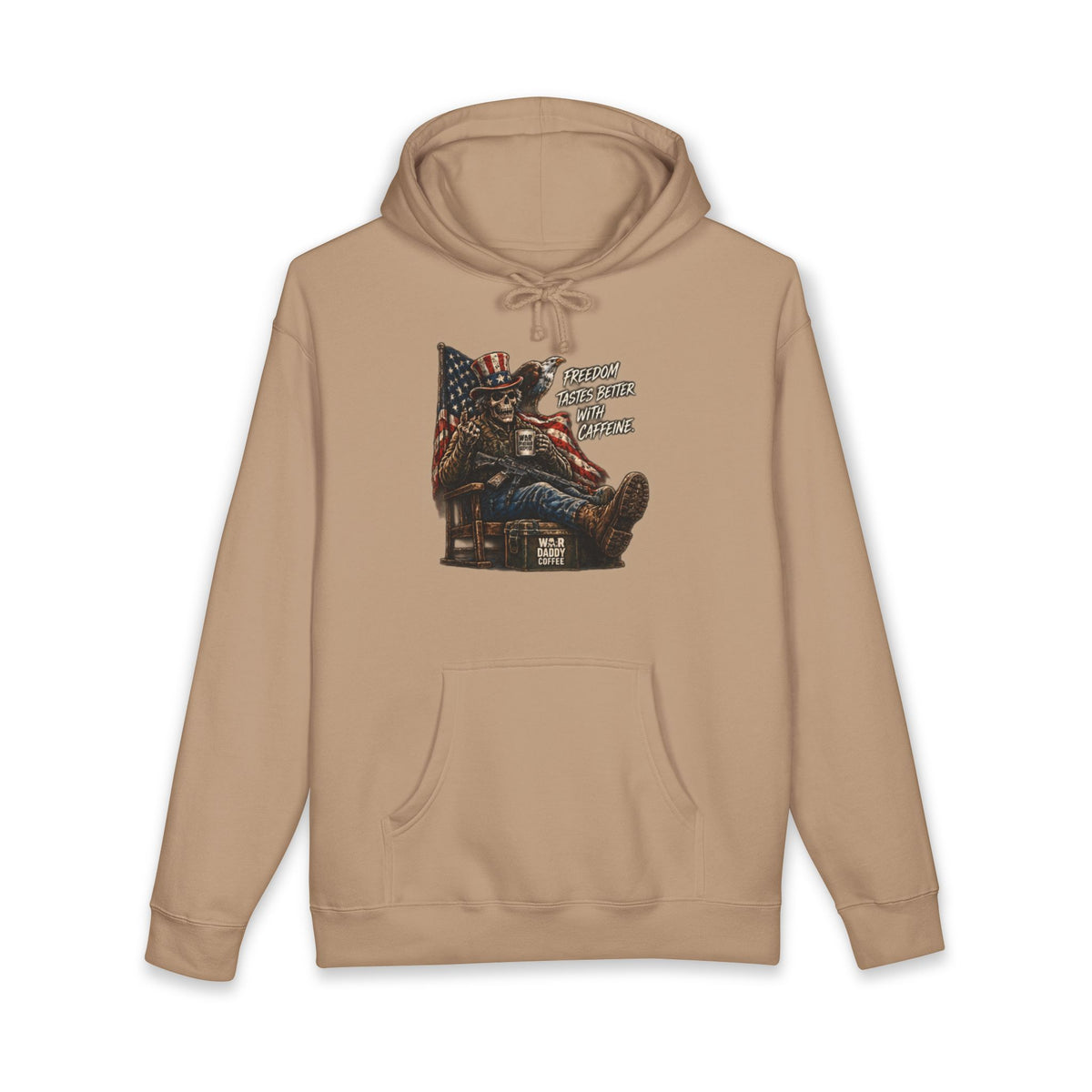 Patriotic Relaxing Veteran Hoodie — 'Country Over Everything Else' Graphic Hooded Sweatshirt