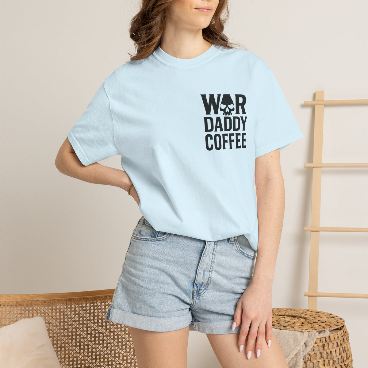War Daddy Coffee T-Shirt — Military Skull Coffee Tee