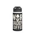 War Daddy Coffee Stainless Steel Water Bottle – Insulated Travel Flask with Skull Design