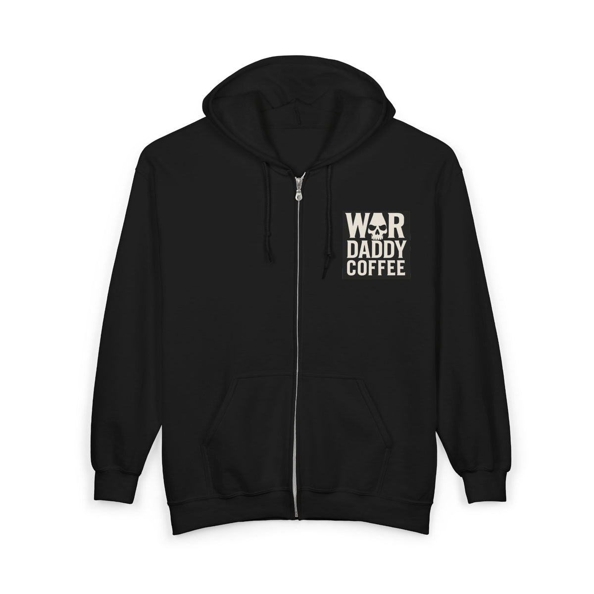 War Daddy Coffee Zip Hoodie — Patriotic Military Coffee Lover Full‑Zip Sweatshirt