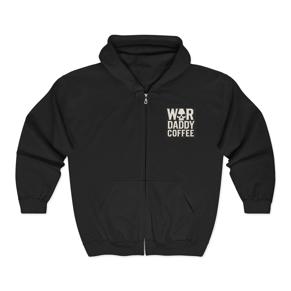 War Daddy Coffee Zip Hoodie — Patriotic Military Coffee Lover Full‑Zip Sweatshirt