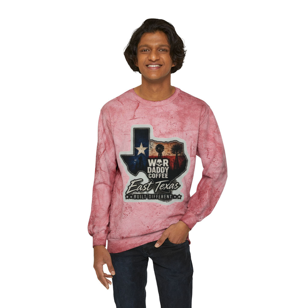 East Texas Flag Crewneck Sweatshirt – WBR Daddy Coffee Logo Color Blast