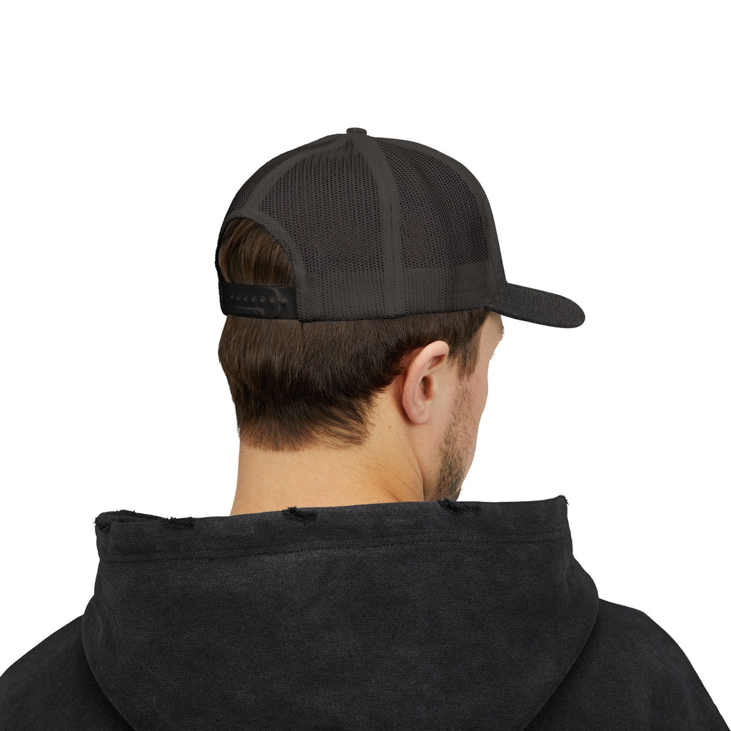 War, Daddy, Coffee Trucker Hat - Vintage Military Skull Snapback Cap