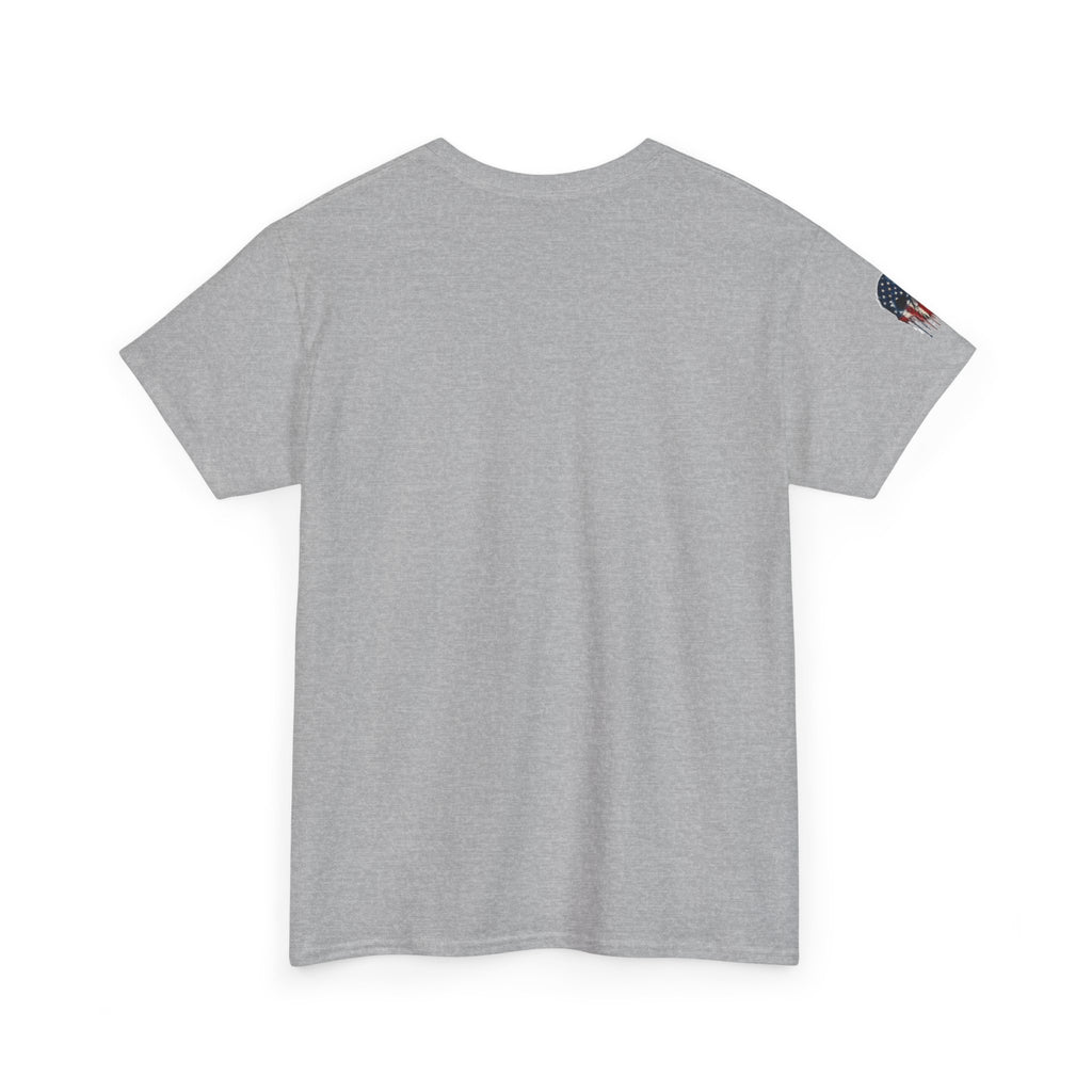 Patriotic Cowboy Skull T-Shirt — "Warrior Coffee" Graphic Tee