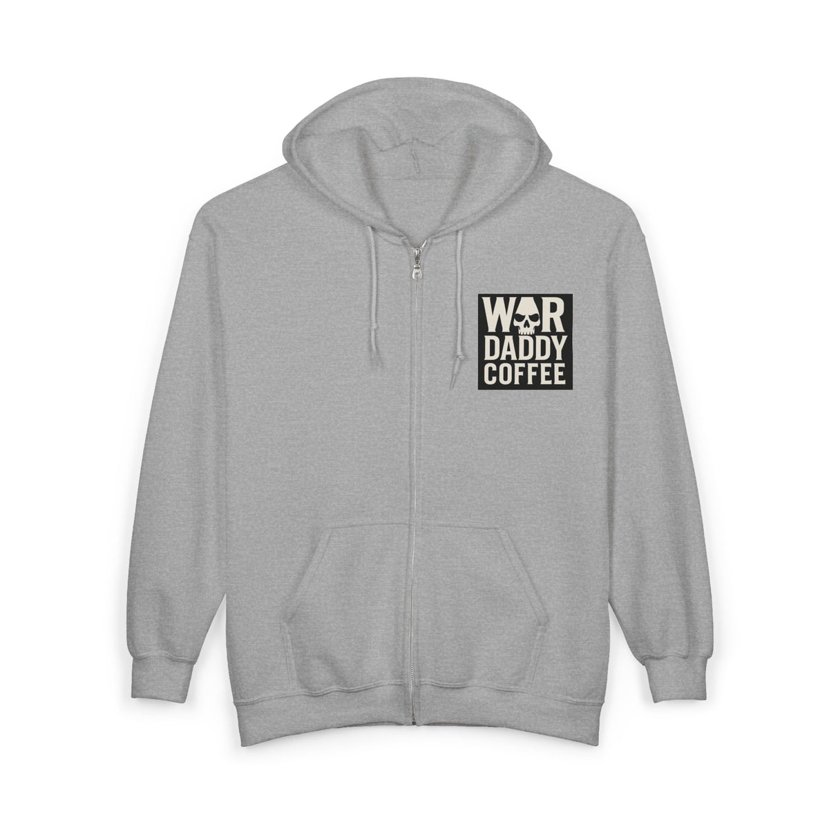 War Daddy Coffee Zip Hoodie — Patriotic Military Coffee Lover Full‑Zip Sweatshirt