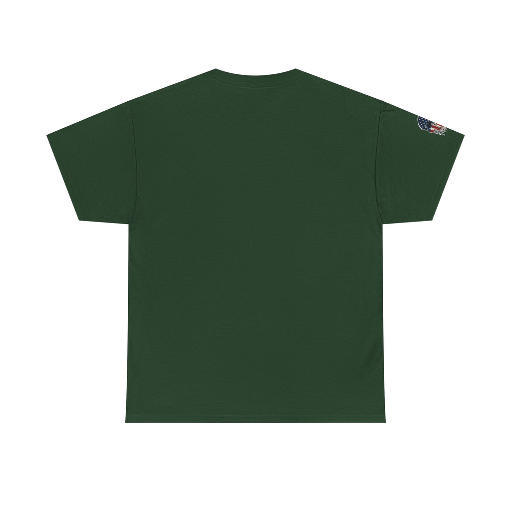 Patriotic Cowboy Skull T-Shirt — "Warrior Coffee" Graphic Tee