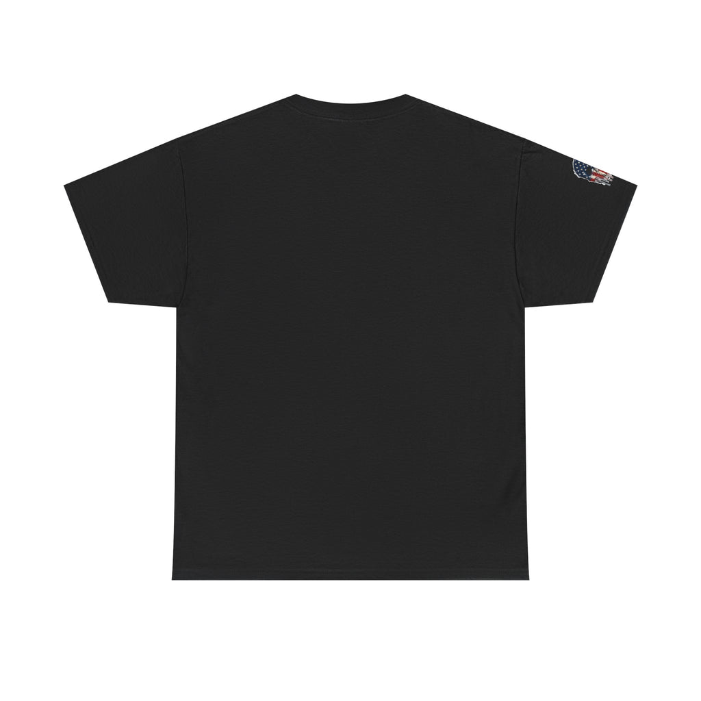 Patriotic Cowboy Skull T-Shirt — "Warrior Coffee" Graphic Tee