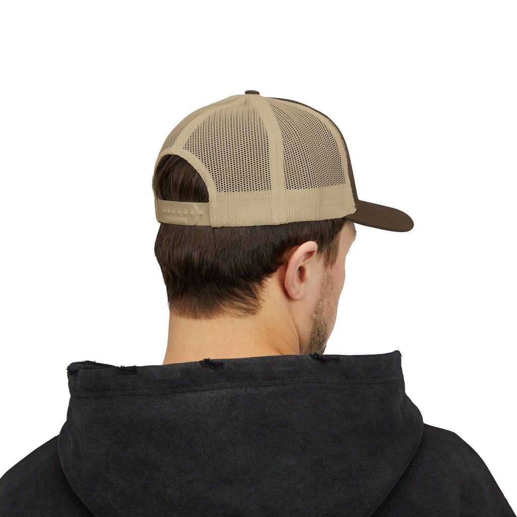 War, Daddy, Coffee Trucker Hat - Vintage Military Skull Snapback Cap