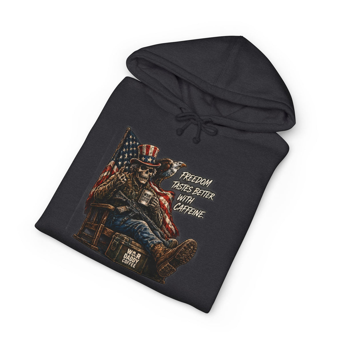 Patriotic Relaxing Veteran Hoodie — 'Country Over Everything Else' Graphic Hooded Sweatshirt