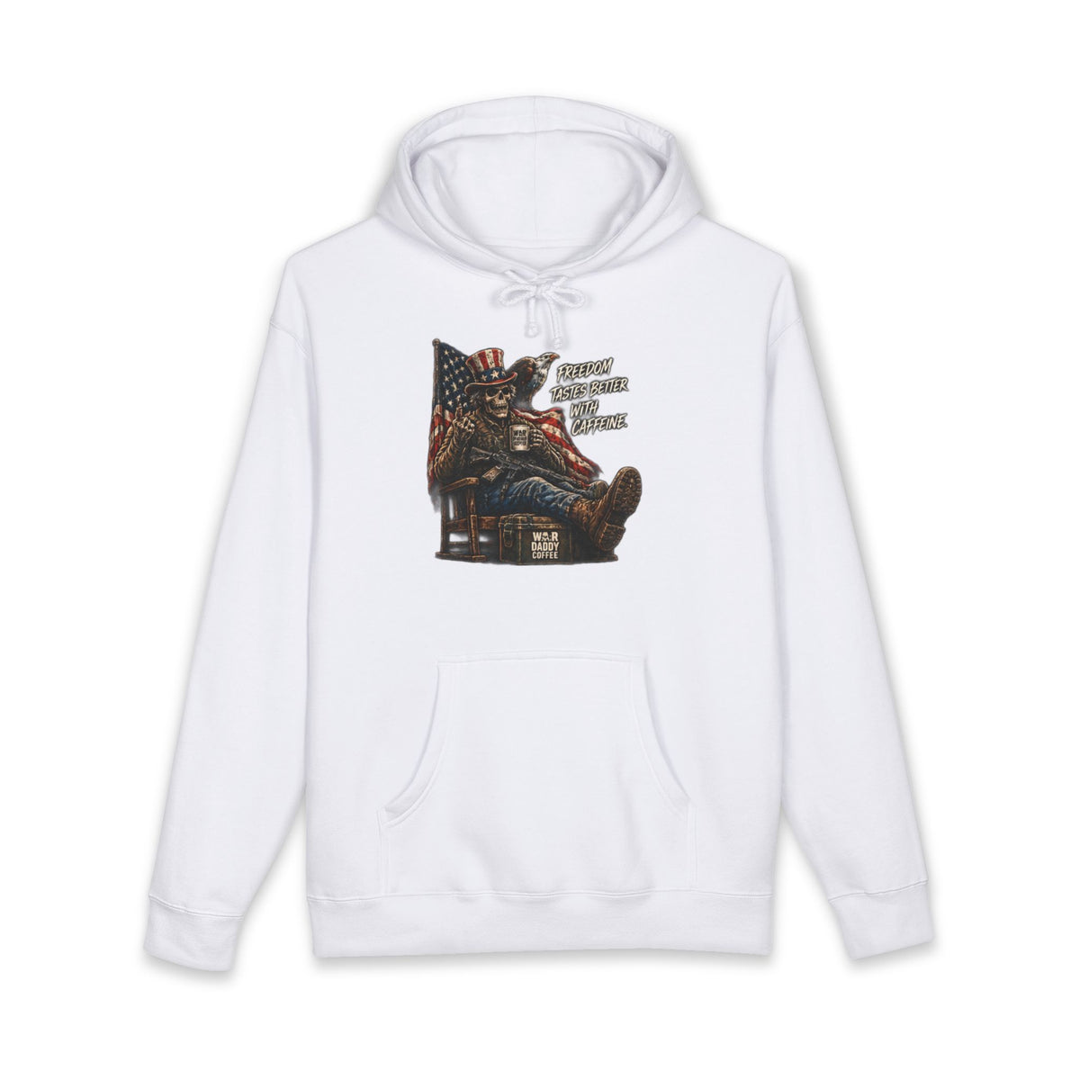 Patriotic Relaxing Veteran Hoodie — 'Country Over Everything Else' Graphic Hooded Sweatshirt
