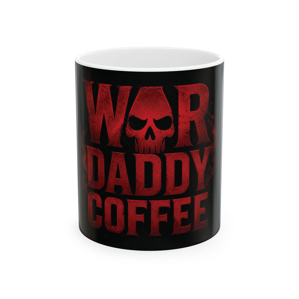 War Daddy Coffee Mug — Dark Skull Military Gamer Coffee Cup (11oz & 15oz)