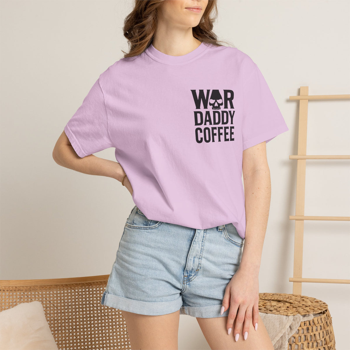 War Daddy Coffee T-Shirt — Military Skull Coffee Tee