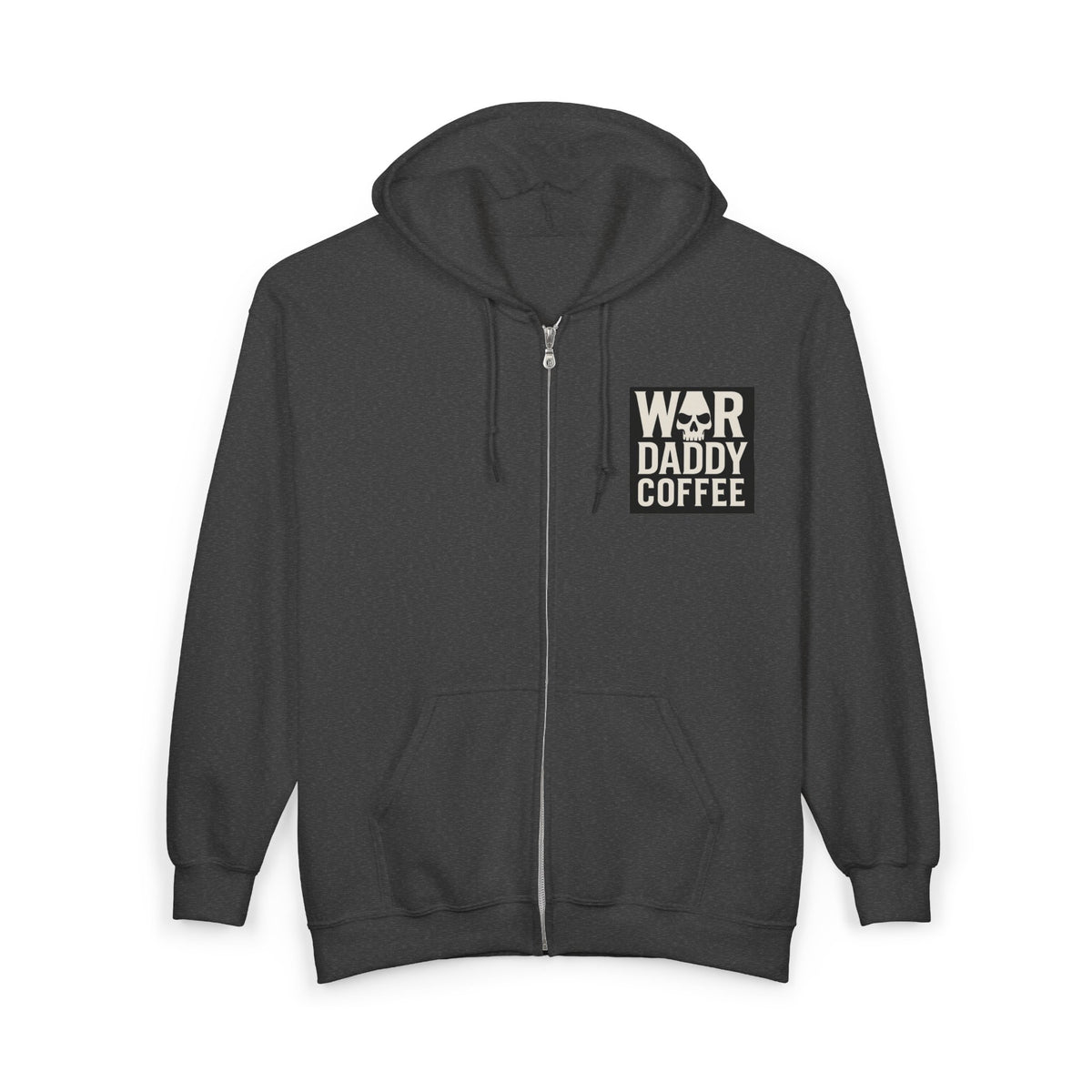 War Daddy Coffee Zip Hoodie — Patriotic Military Coffee Lover Full‑Zip Sweatshirt
