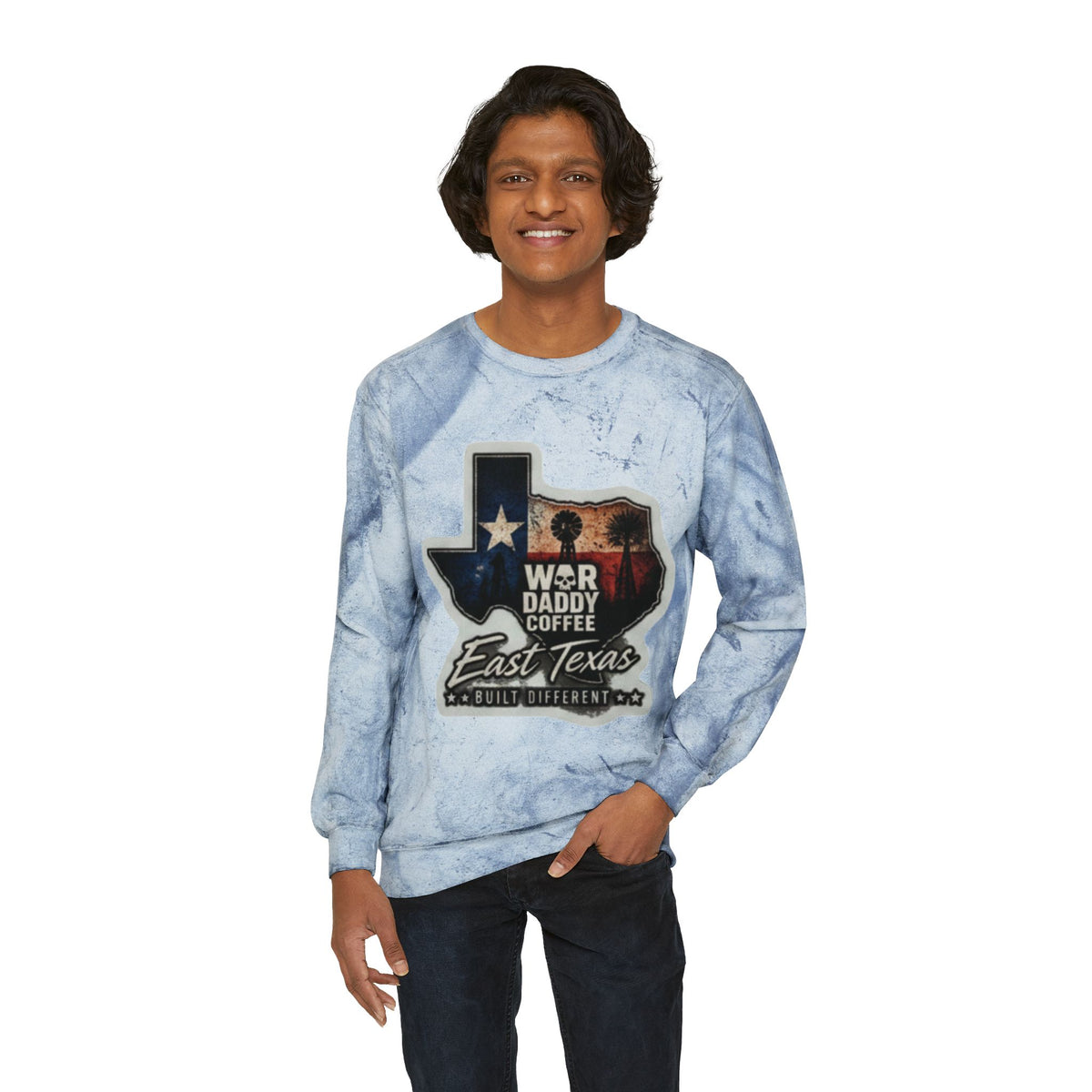 East Texas Flag Crewneck Sweatshirt – WBR Daddy Coffee Logo Color Blast