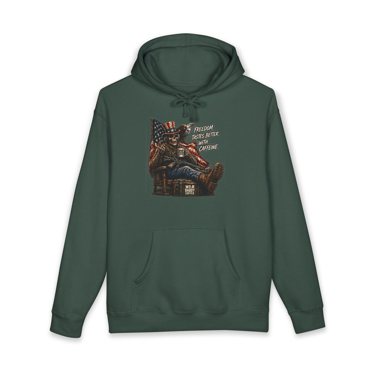 Patriotic Relaxing Veteran Hoodie — 'Country Over Everything Else' Graphic Hooded Sweatshirt