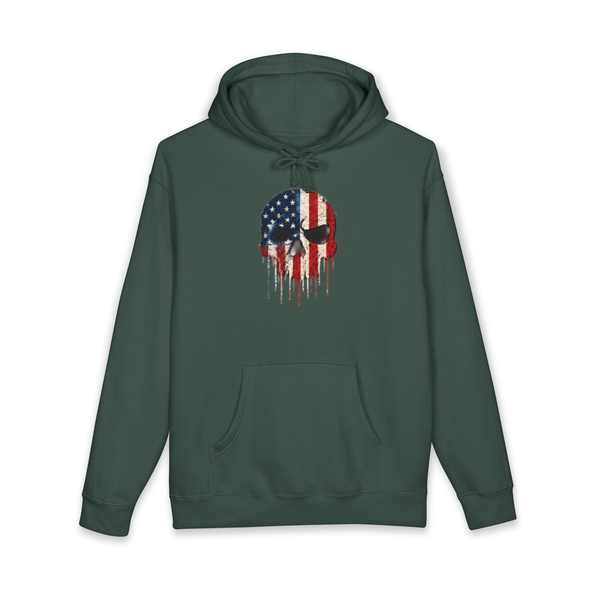 American Flag Skull Hoodie – Drip USA Patriotic Pullover