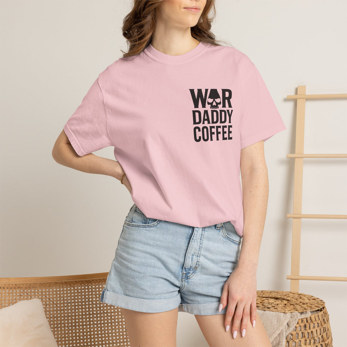 War Daddy Coffee T-Shirt — Military Skull Coffee Tee
