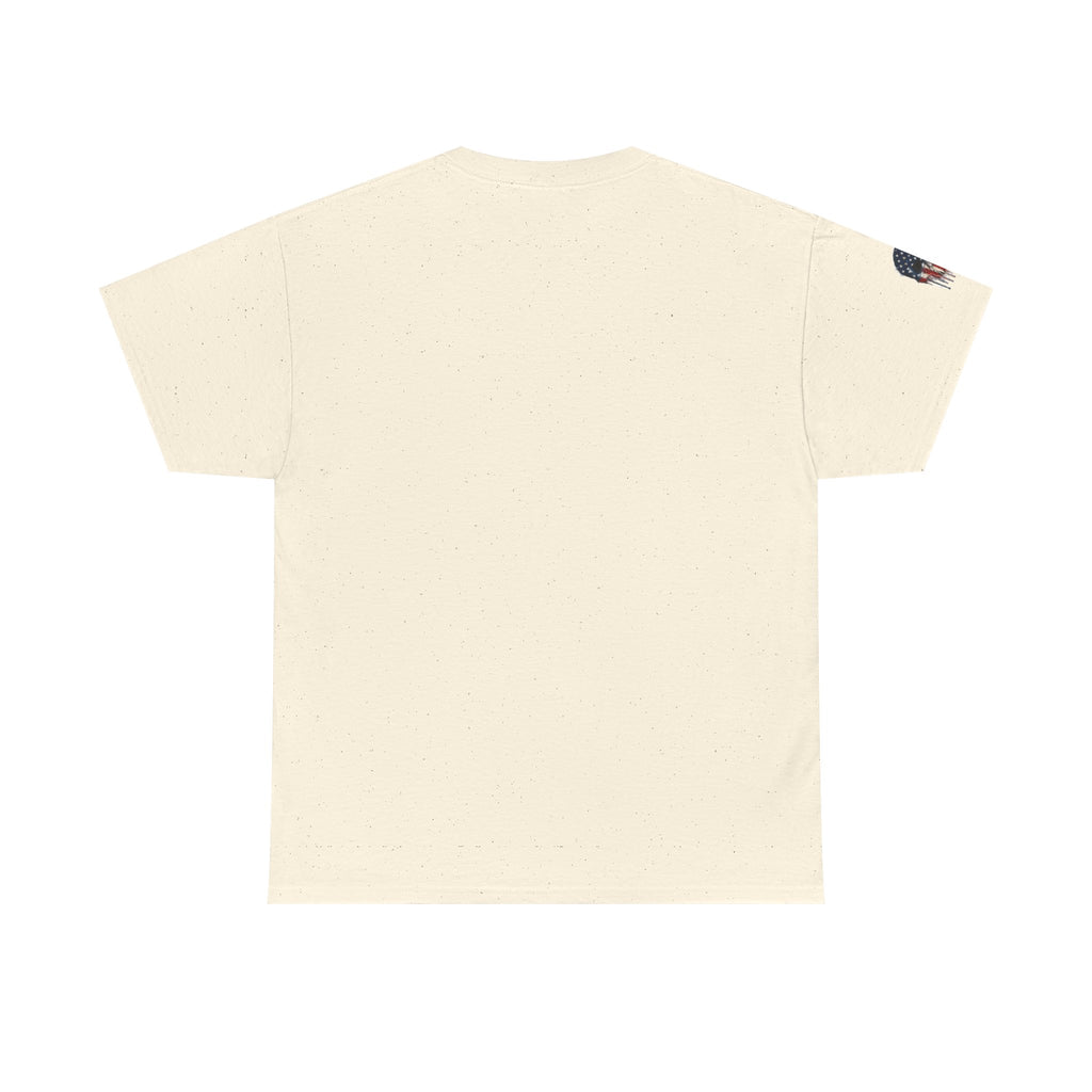 Patriotic Cowboy Skull T-Shirt — "Warrior Coffee" Graphic Tee