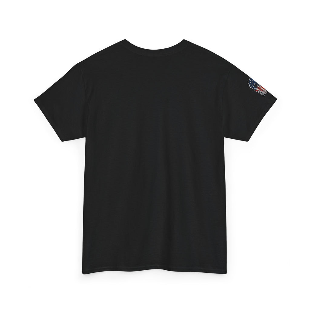 Patriotic Cowboy Skull T-Shirt — "Warrior Coffee" Graphic Tee