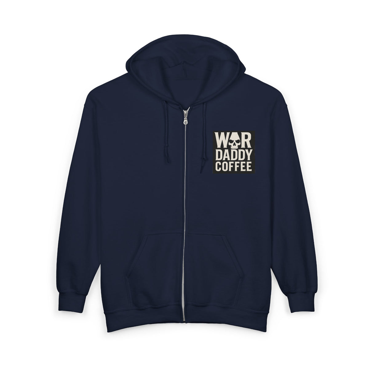 War Daddy Coffee Zip Hoodie — Patriotic Military Coffee Lover Full‑Zip Sweatshirt